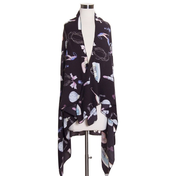 Code22 Illustration Print Beach Vacation Cover Up - Picture 1 of 4